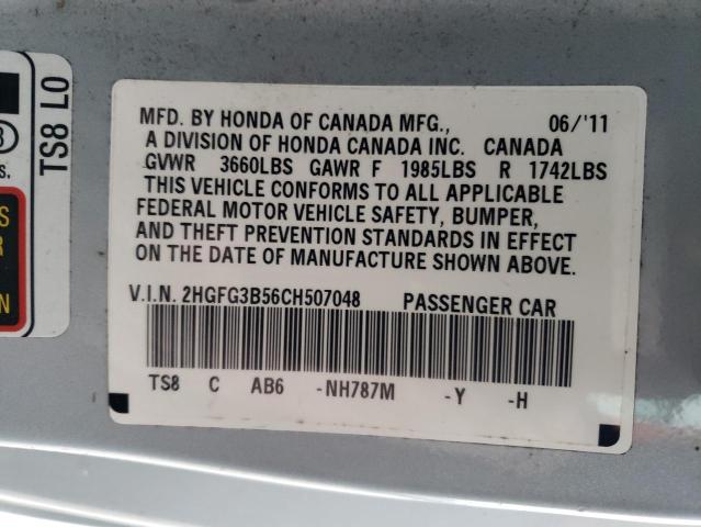 Photo 12 VIN: 2HGFG3B56CH507048 - HONDA CIVIC LX 