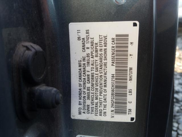 Photo 9 VIN: 2HGFG3B56CH512184 - HONDA CIVIC LX 