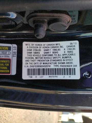 Photo 9 VIN: 2HGFG3B56DH520741 - HONDA CIVIC LX 