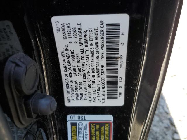 Photo 11 VIN: 2HGFG3B56DH532856 - HONDA CIVIC LX 