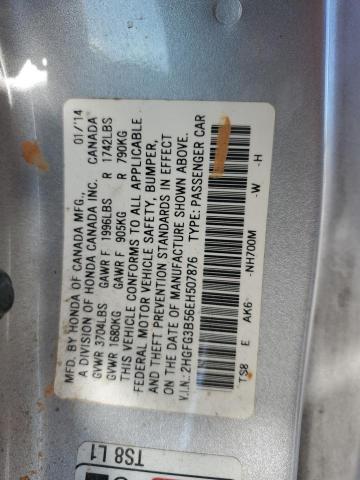 Photo 12 VIN: 2HGFG3B56EH507876 - HONDA CIVIC LX 