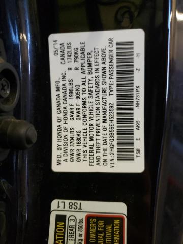 Photo 11 VIN: 2HGFG3B56EH523592 - HONDA CIVIC 