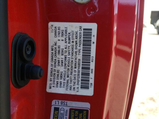 Photo 11 VIN: 2HGFG3B56FH506356 - HONDA CIVIC 