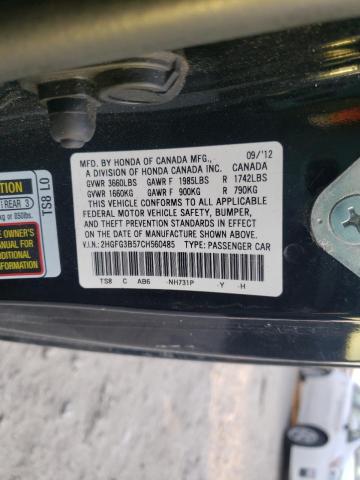 Photo 9 VIN: 2HGFG3B57CH560485 - HONDA CIVIC LX 