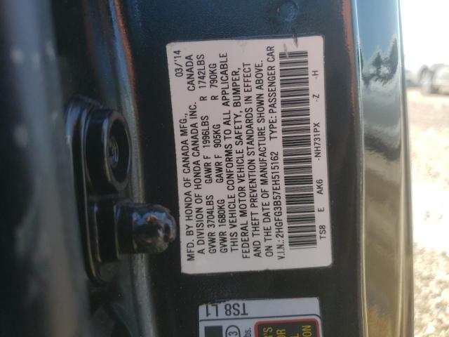 Photo 11 VIN: 2HGFG3B57EH515162 - HONDA CIVIC LX 