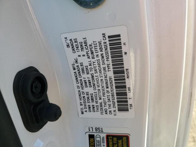 Photo 11 VIN: 2HGFG3B57EH526291 - HONDA CIVIC LX 