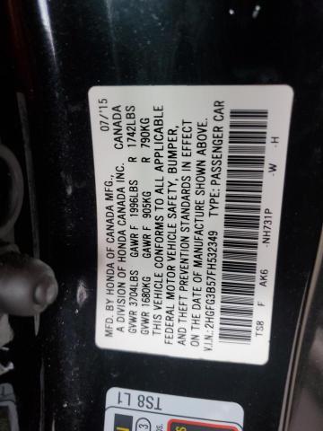 Photo 11 VIN: 2HGFG3B57FH532349 - HONDA CIVIC LX 