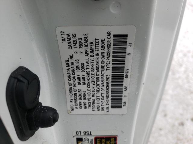 Photo 12 VIN: 2HGFG3B58CH562973 - HONDA CIVIC LX 