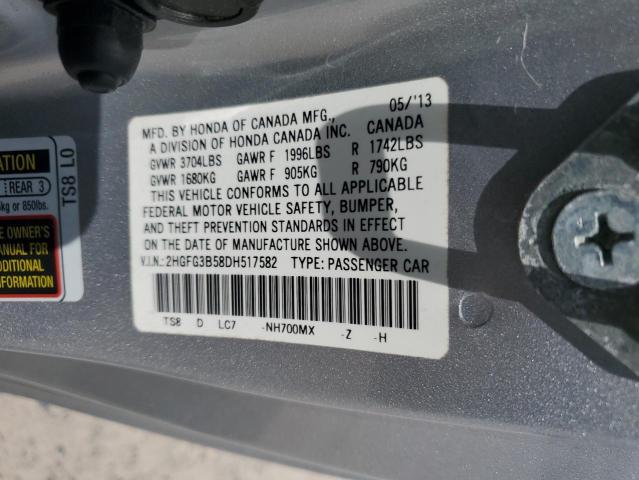 Photo 11 VIN: 2HGFG3B58DH517582 - HONDA CIVIC LX 