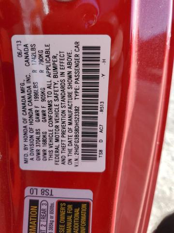 Photo 9 VIN: 2HGFG3B58DH523382 - HONDA CIVIC LX 