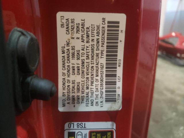 Photo 12 VIN: 2HGFG3B58DH531627 - HONDA CIVIC 