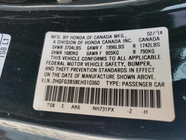 Photo 11 VIN: 2HGFG3B58EH510360 - HONDA CIVIC 