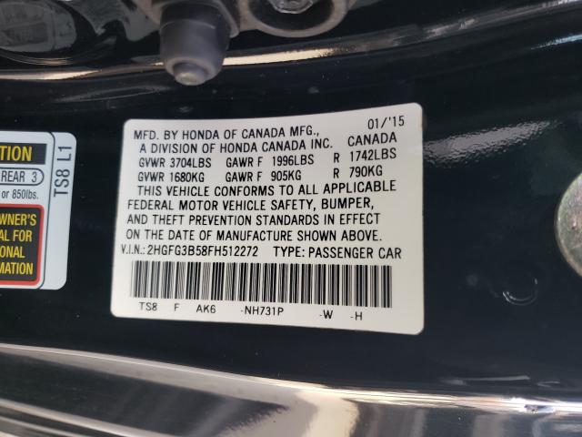 Photo 9 VIN: 2HGFG3B58FH512272 - HONDA CIVIC LX 