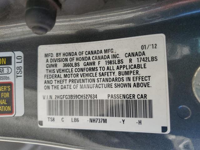 Photo 12 VIN: 2HGFG3B59CH527634 - HONDA CIVIC LX 