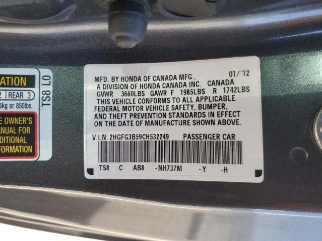 Photo 12 VIN: 2HGFG3B59CH532249 - HONDA CIVIC LX 