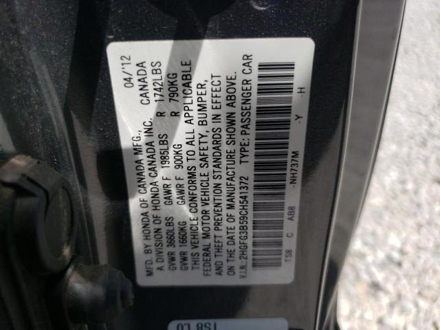 Photo 11 VIN: 2HGFG3B59CH541372 - HONDA CIVIC LX 