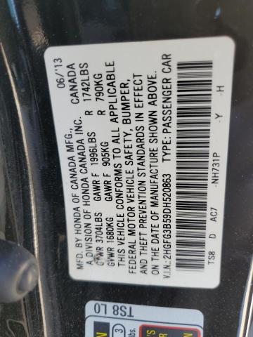 Photo 11 VIN: 2HGFG3B59DH520863 - HONDA CIVIC COUP 