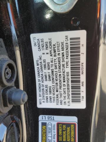 Photo 11 VIN: 2HGFG3B59FH521935 - HONDA CIVIC LX 