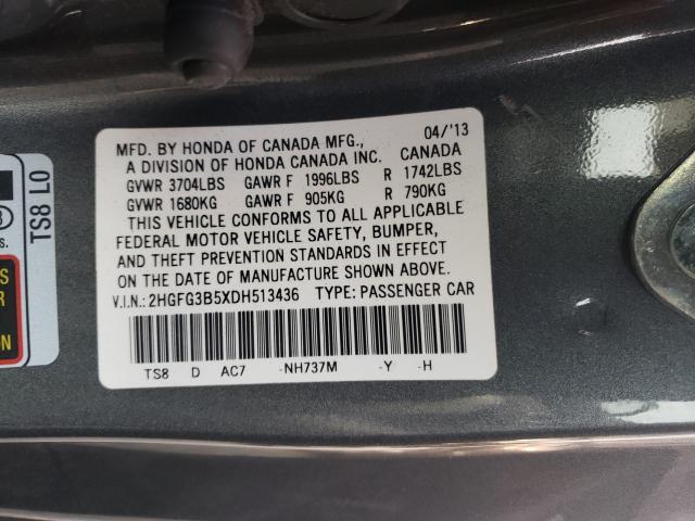 Photo 9 VIN: 2HGFG3B5XDH513436 - HONDA CIVIC LX 