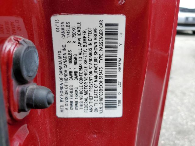 Photo 11 VIN: 2HGFG3B5XDH515476 - HONDA CIVIC 