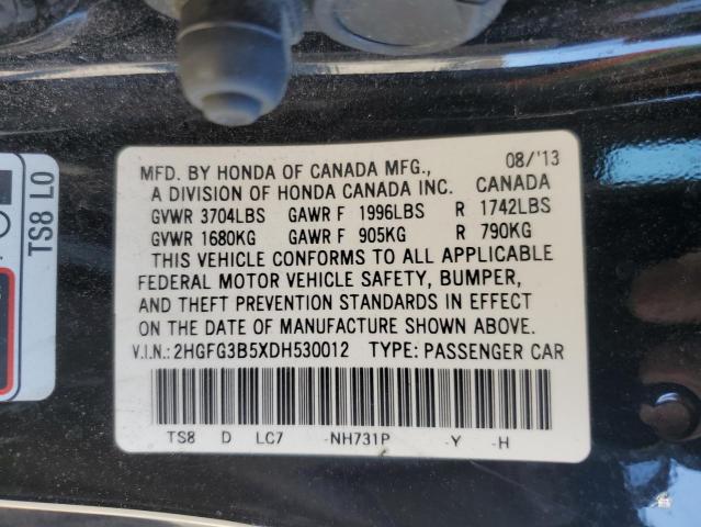 Photo 11 VIN: 2HGFG3B5XDH530012 - HONDA CIVIC 