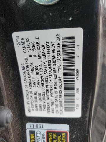 Photo 11 VIN: 2HGFG3B5XEH503345 - HONDA CIVIC 