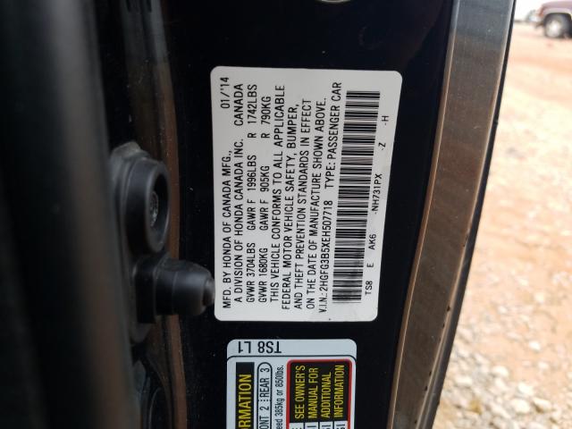 Photo 9 VIN: 2HGFG3B5XEH507718 - HONDA CIVIC LX 