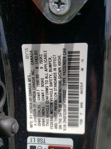 Photo 9 VIN: 2HGFG3B5XFH530322 - HONDA CIVIC LX 