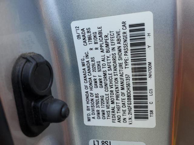 Photo 11 VIN: 2HGFG3B80CH561357 - HONDA CIVIC 