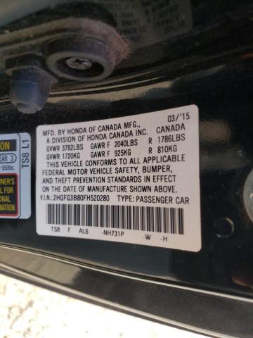 Photo 9 VIN: 2HGFG3B80FH520280 - HONDA CIVIC EX 