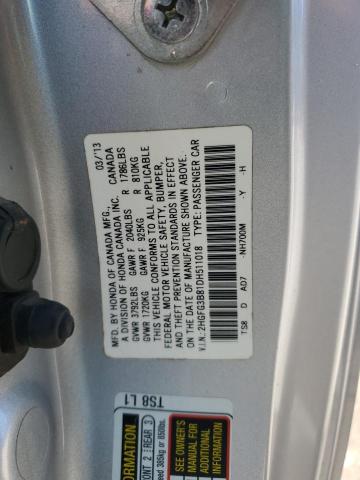 Photo 11 VIN: 2HGFG3B81DH511018 - HONDA CIVIC EX 