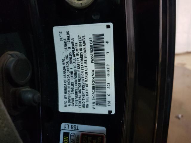 Photo 9 VIN: 2HGFG3B82CH527498 - HONDA CIVIC EX 