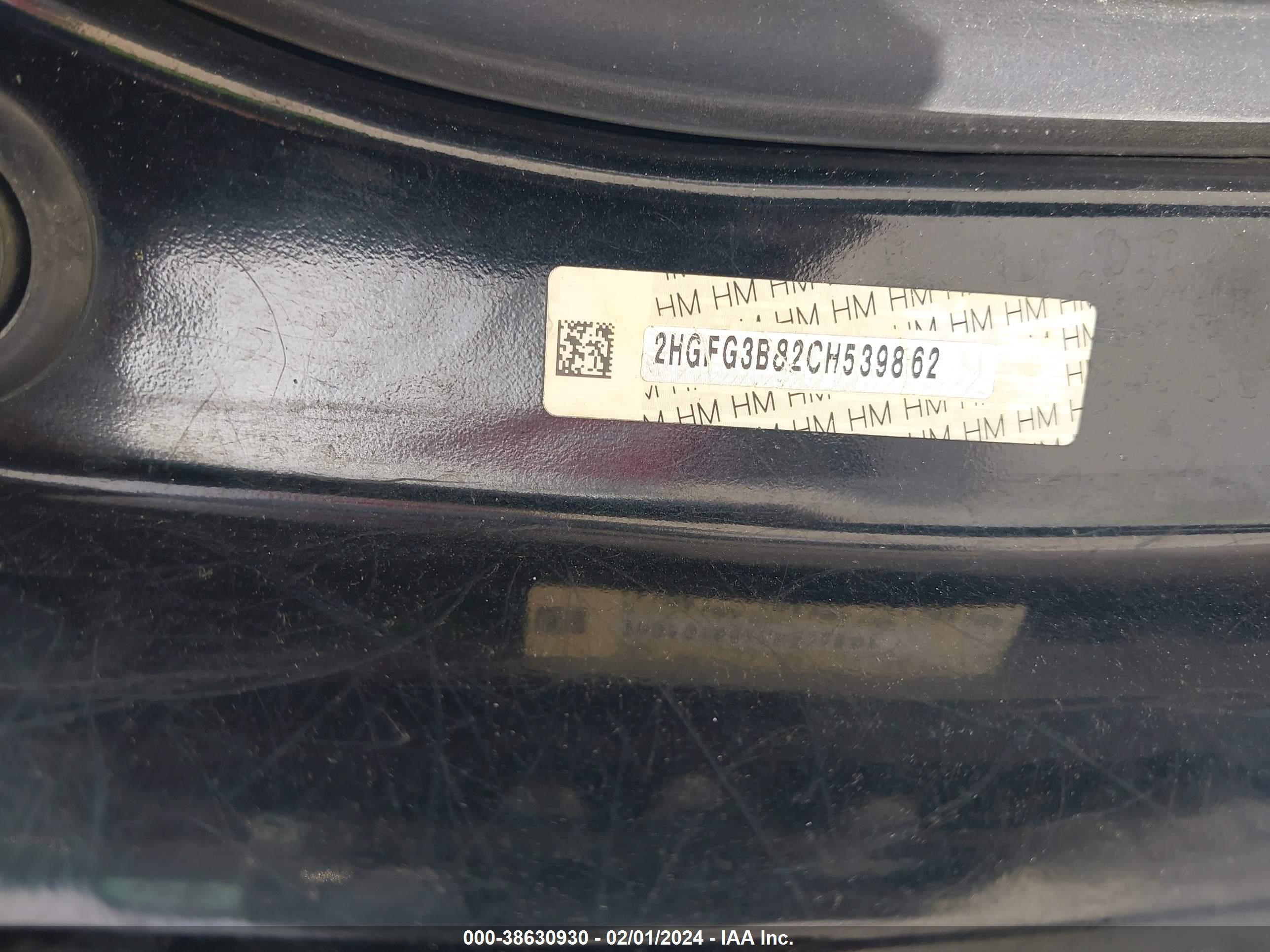 Photo 8 VIN: 2HGFG3B82CH539862 - HONDA CIVIC 