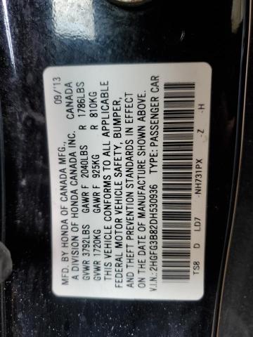 Photo 11 VIN: 2HGFG3B82DH530936 - HONDA CIVIC 