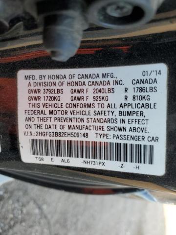 Photo 9 VIN: 2HGFG3B82EH509148 - HONDA CIVIC 