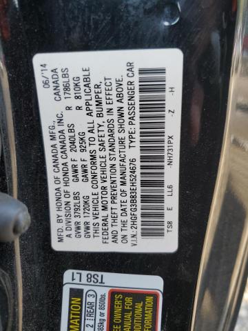 Photo 11 VIN: 2HGFG3B83EH524676 - HONDA CIVIC EX 