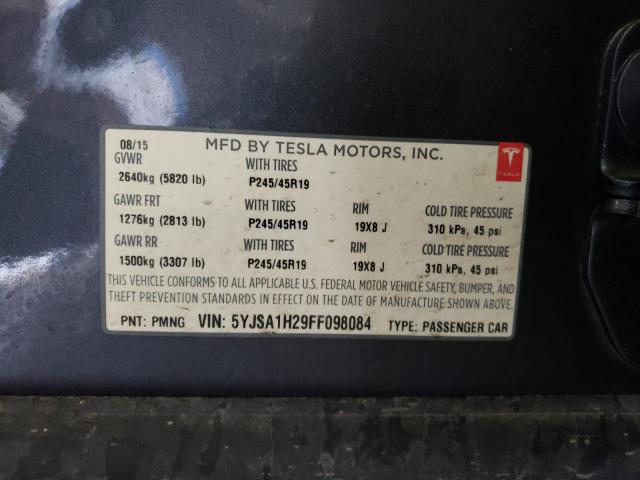 Photo 12 VIN: 2HGFG3B84CH509567 - TESLA MODEL S 