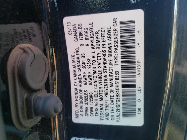 Photo 12 VIN: 2HGFG3B84DH518383 - HONDA CIVIC EX 