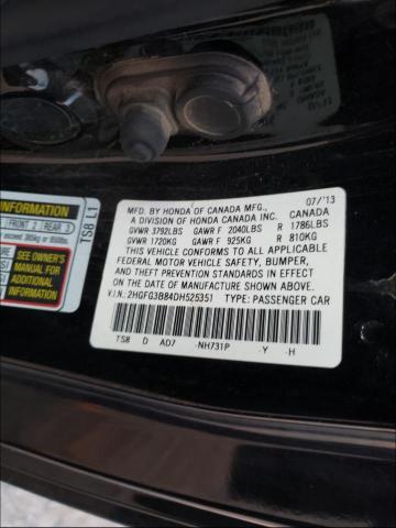 Photo 9 VIN: 2HGFG3B84DH525351 - HONDA CIVIC EX 