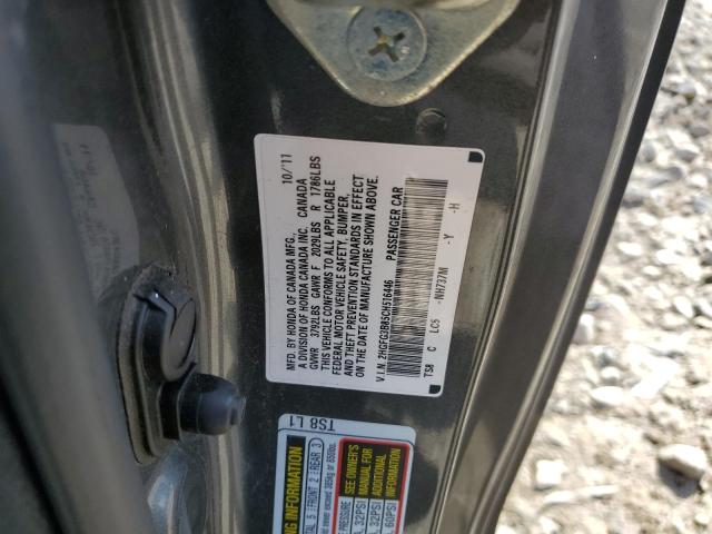 Photo 11 VIN: 2HGFG3B85CH516446 - HONDA CIVIC EX 