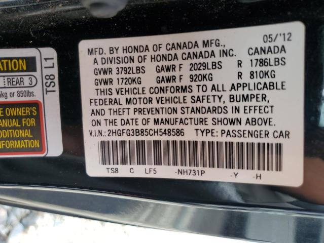 Photo 12 VIN: 2HGFG3B85CH548586 - HONDA CIVIC EX 