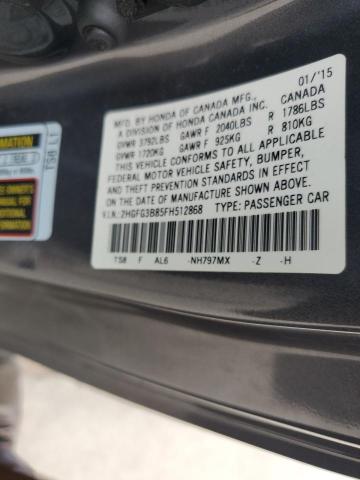 Photo 11 VIN: 2HGFG3B85FH512868 - HONDA CIVIC EX 