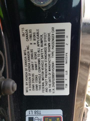 Photo 11 VIN: 2HGFG3B85FH529041 - HONDA CIVIC 