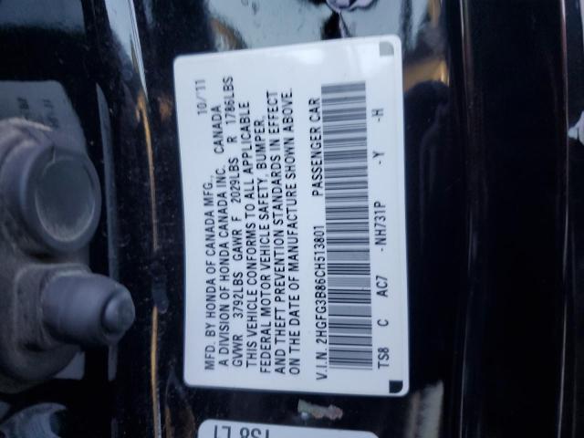 Photo 11 VIN: 2HGFG3B86CH513801 - HONDA CIVIC EX 