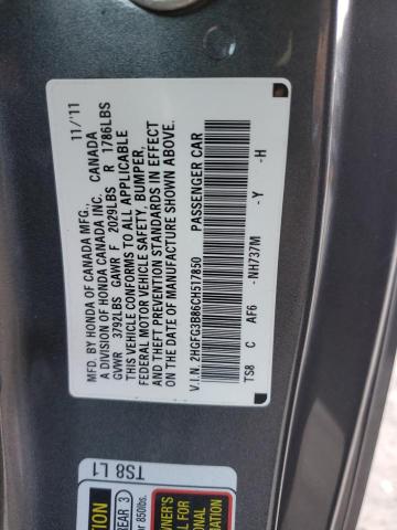 Photo 11 VIN: 2HGFG3B86CH517850 - HONDA CIVIC 