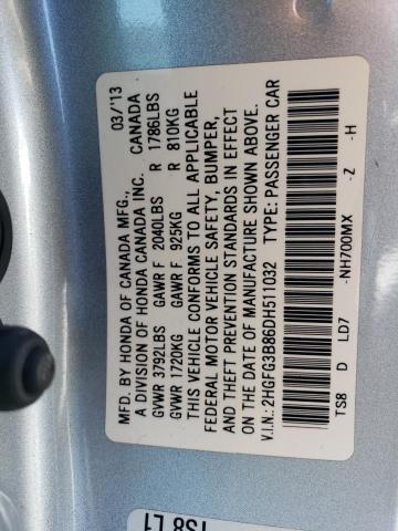 Photo 12 VIN: 2HGFG3B86DH511032 - HONDA CIVIC EX 