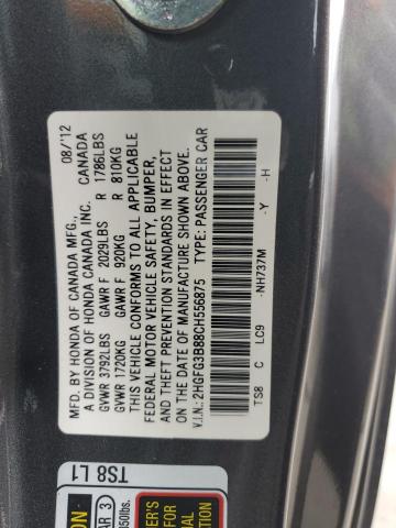 Photo 11 VIN: 2HGFG3B88CH556875 - HONDA CIVIC 