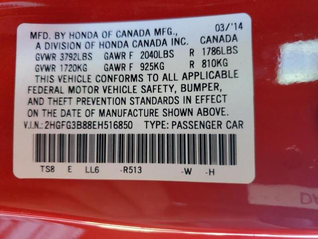 Photo 9 VIN: 2HGFG3B88EH516850 - HONDA CIVIC COUPE 