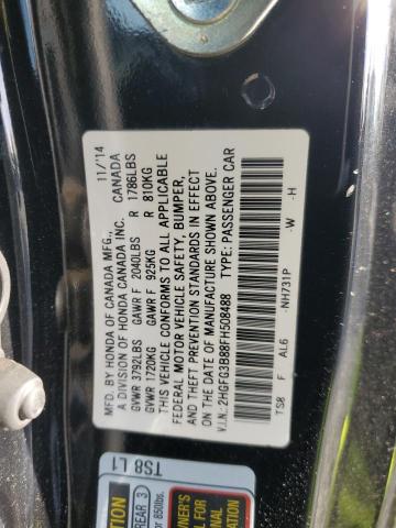 Photo 11 VIN: 2HGFG3B88FH508488 - HONDA CIVIC 