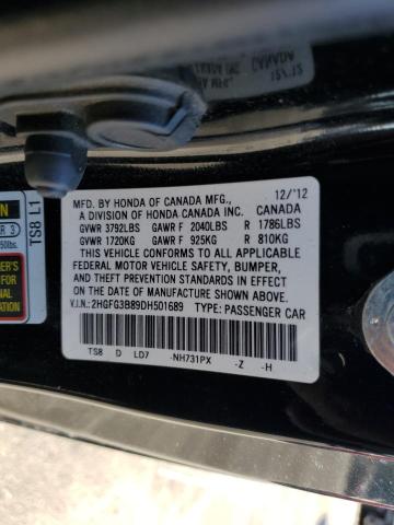 Photo 11 VIN: 2HGFG3B89DH501689 - HONDA CIVIC 